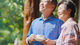 一個天秤平衡著代表投資風險的刺猬和代表通脹的冰塊,象徵一個成功的退休投資策略需要平衡風險與回報。