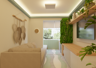 Sala de Estar Boho Chic