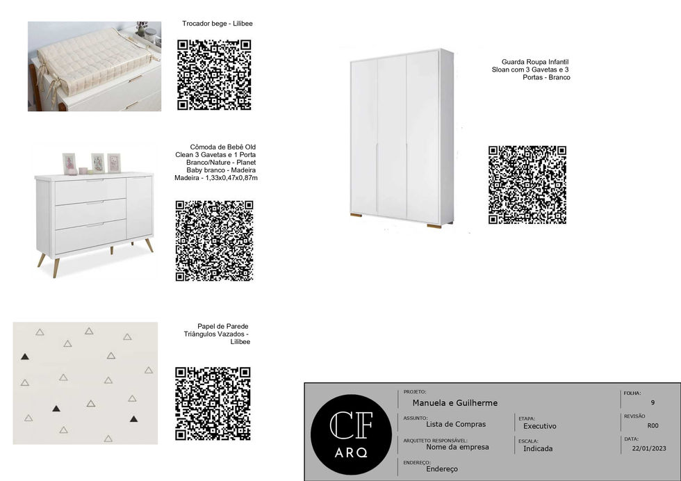 Lista de Compras de Projeto com QRCODE