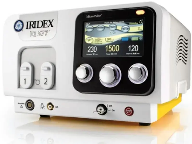 Laser Micropulsado Amarelo - IQ 577 Laser System Iridex para Tratamento do Edema Macular Diabético