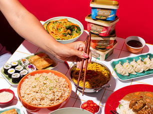 People sharing a curry.