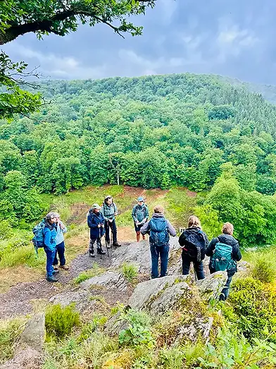 groupe sur un roché
