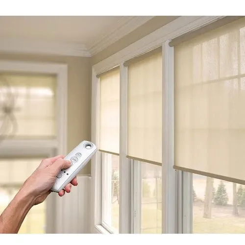 motorized shade power shade electric blinds shades graber hunter douglas home automation window treatment