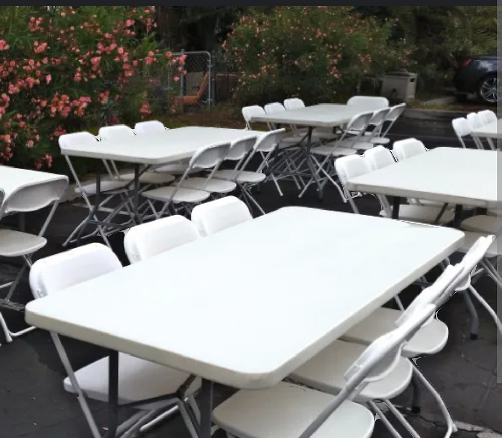 Tables and chairs