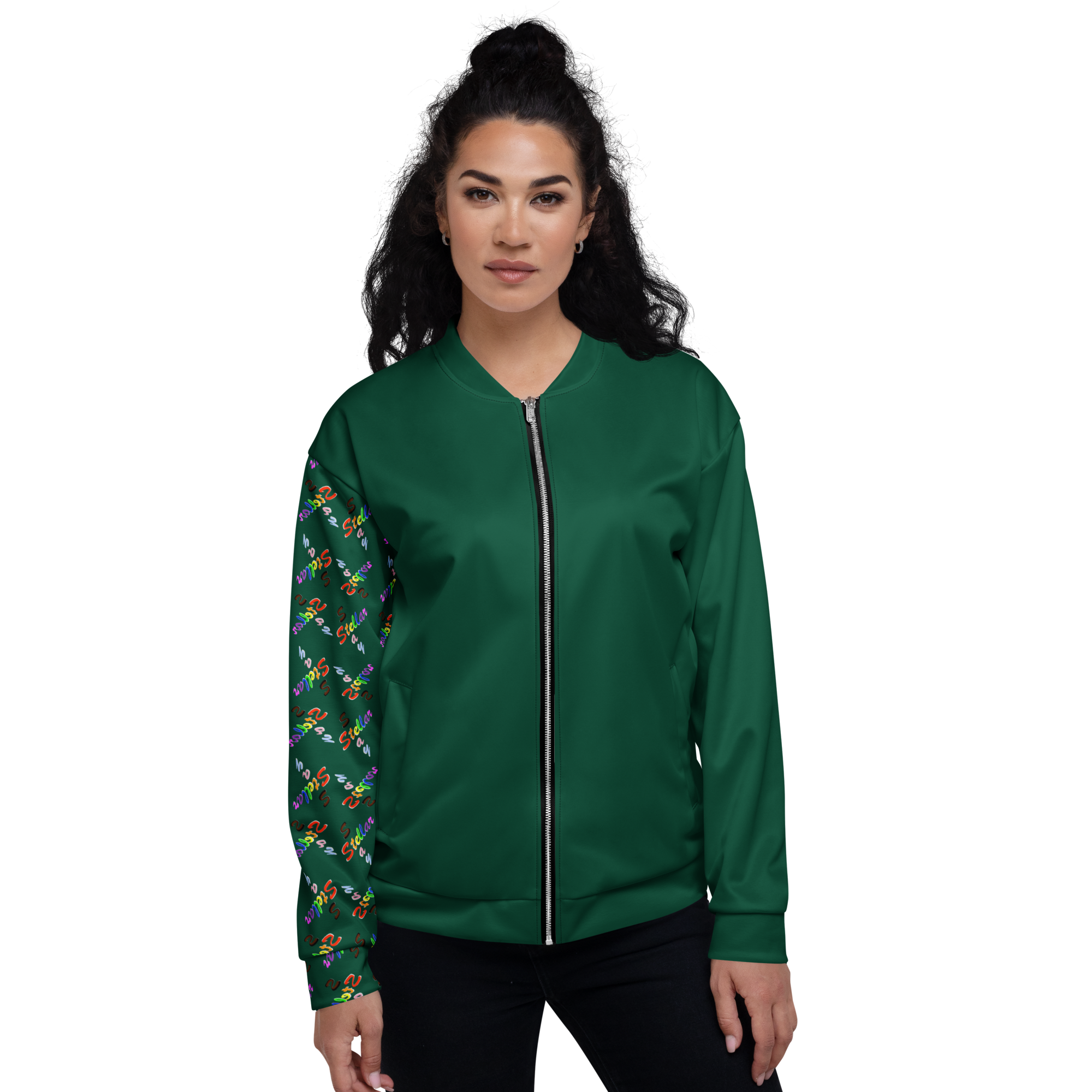 Stay Stellar Unisex Bomber Jacket Green
