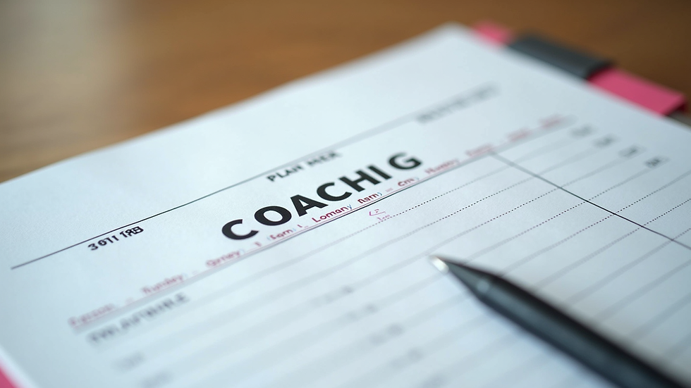 Close-up view of a planner with ADHD coaching schedule