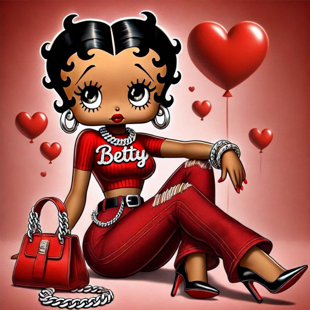 Betty Boo Red Bottoms DTF Transfer
