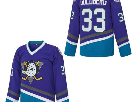 Anaheim Mighty Ducks #33 Greg Goldberg Movie Hockey Jersey