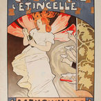 Emile Berchmans, Affiche Bénard Champagne L'Etincelle Mauguin Liège (1903), d'après Pinterest, Google, Facebook et Peintres Liégeois