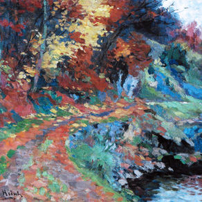 Richard Heintz, Automne à Sy, d'après Laurent Delatte, Hôtel des Ventes Mosan, Facebook et Peintres Liégeois