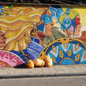 Jaba, Fresque rue Marnix à Seraing (détail), d'après Alain Debeerdelaer sur Facebook et Peintres Liégeois