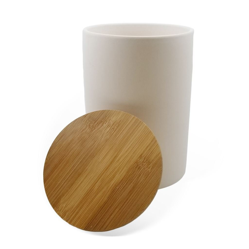 Bamboo Lid Canister with gasket 17.8cm h