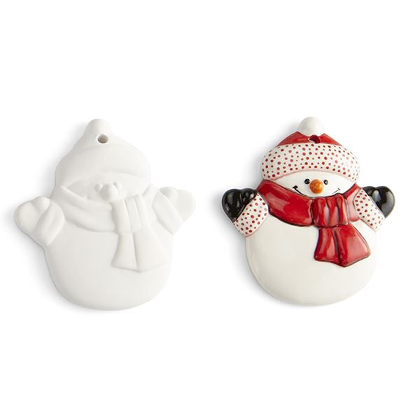 Thumbnail: Flat Snowman Tree ornament