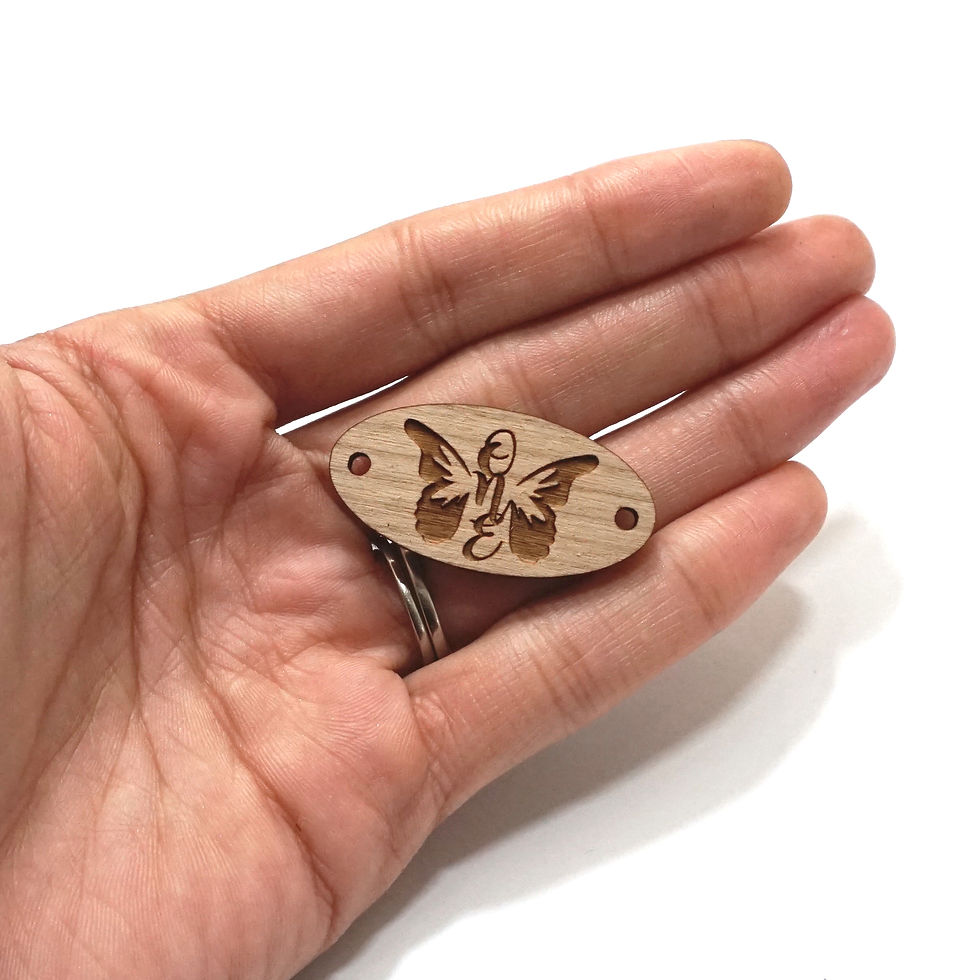 Thumbnail: Oval shape Wood Tags with two holes 1.5 inch x 0.75 inch