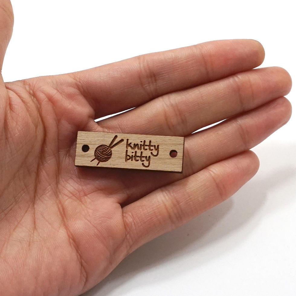Thumbnail: Rectangle Wood Tags with two holes 1.5 inch x 0.5 inch
