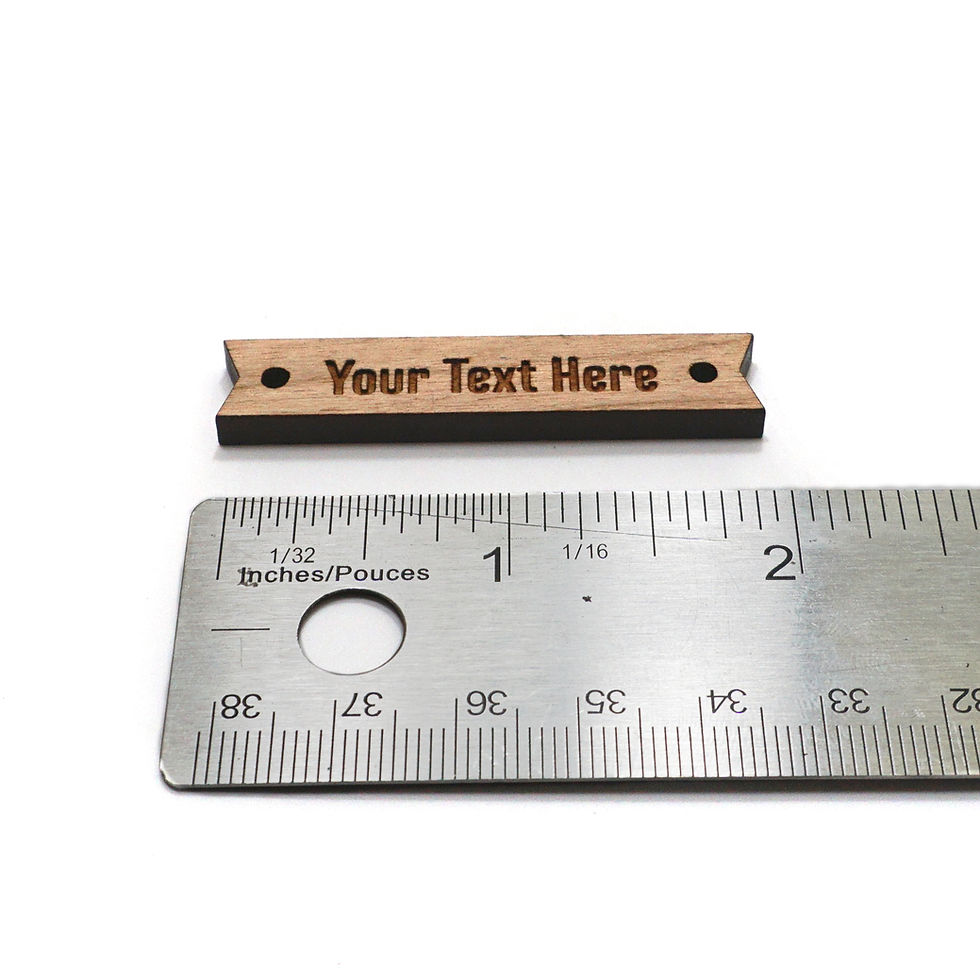 Thumbnail: Wooden Banner Tags with two holes 2 inch x 0.4 inch