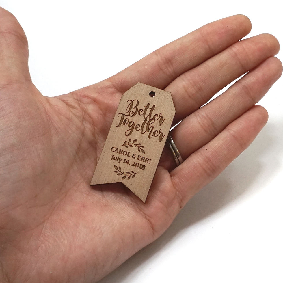 Thumbnail: Wooden Wedding Favour Banner Tags 1 inch x 2 inch