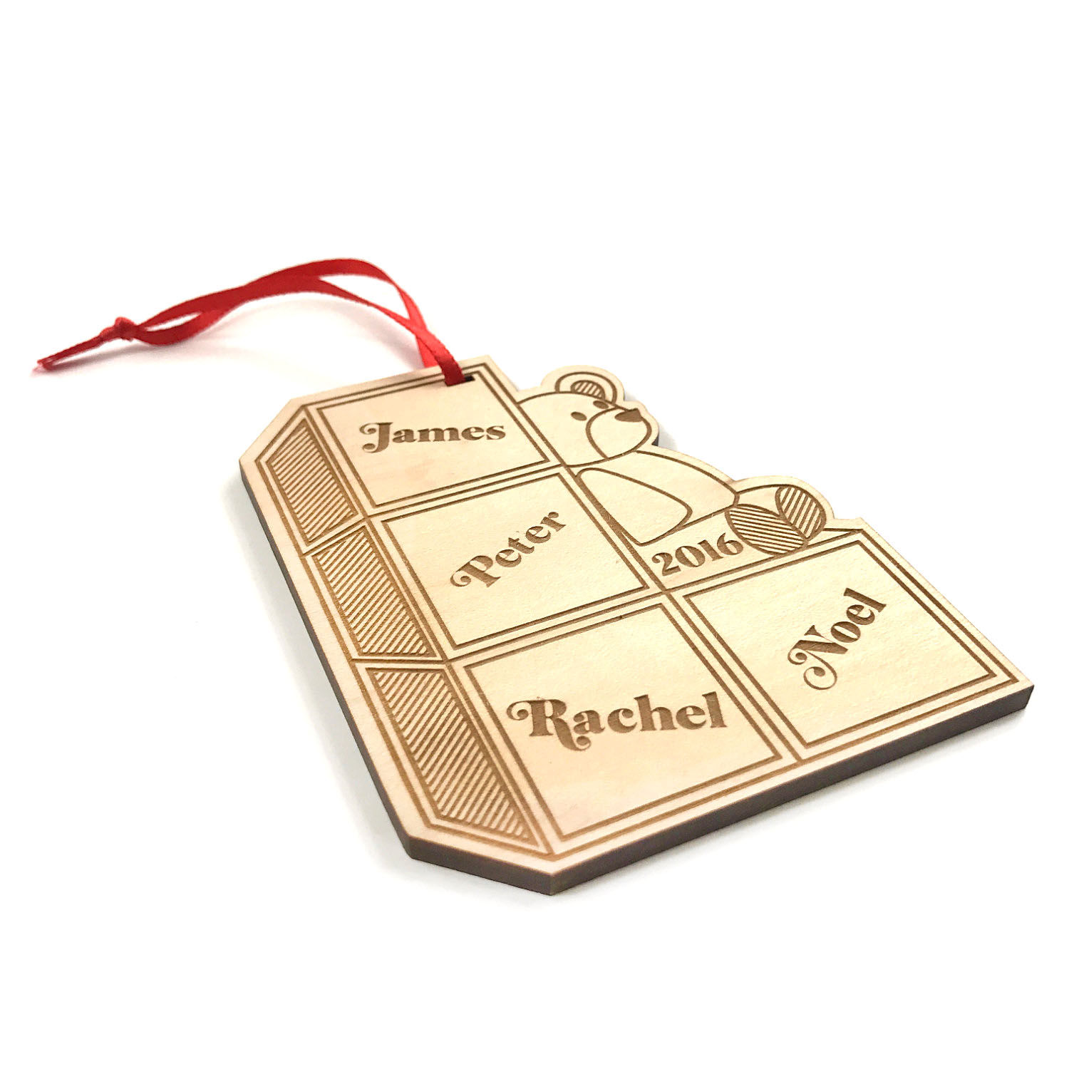 Baby Blocks Christmas Ornament Wooden 40002