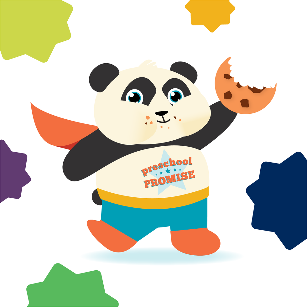 Power Panda eats a cookie