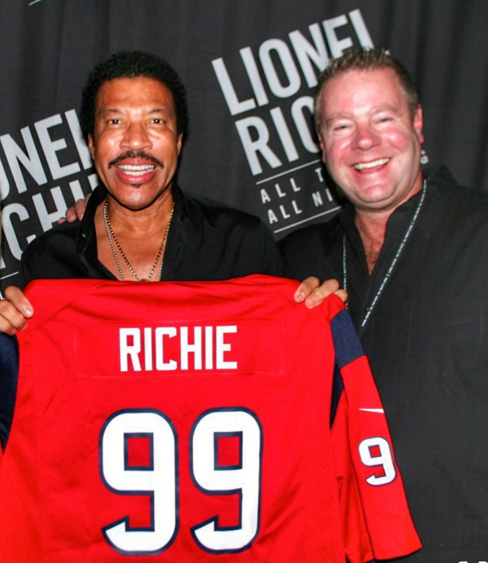 Lionel Richie meet and greet with Andrew Smith