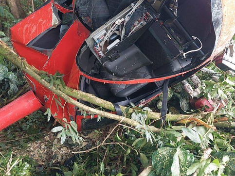 Piloto sobrevive a caída de Helicóptero en Pococí 