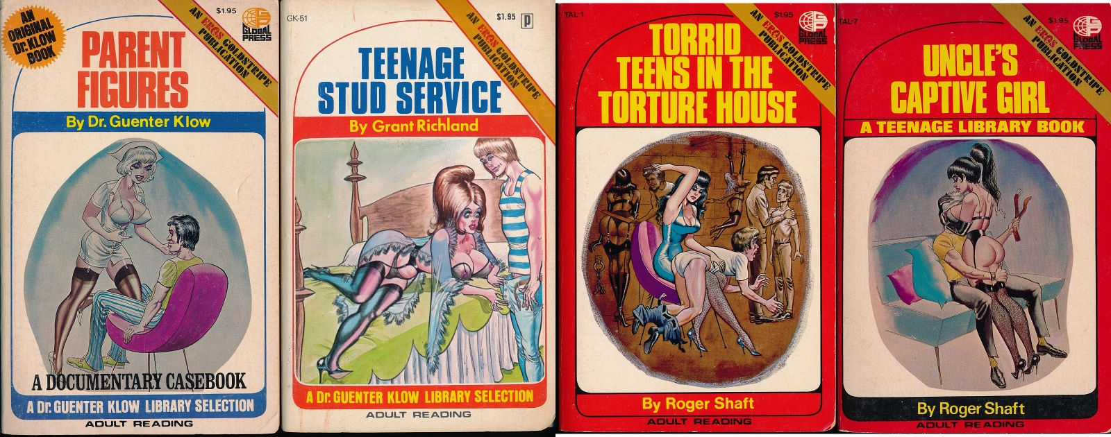 Eros Goldstripe (4 Vintage Adult Paperbacks)