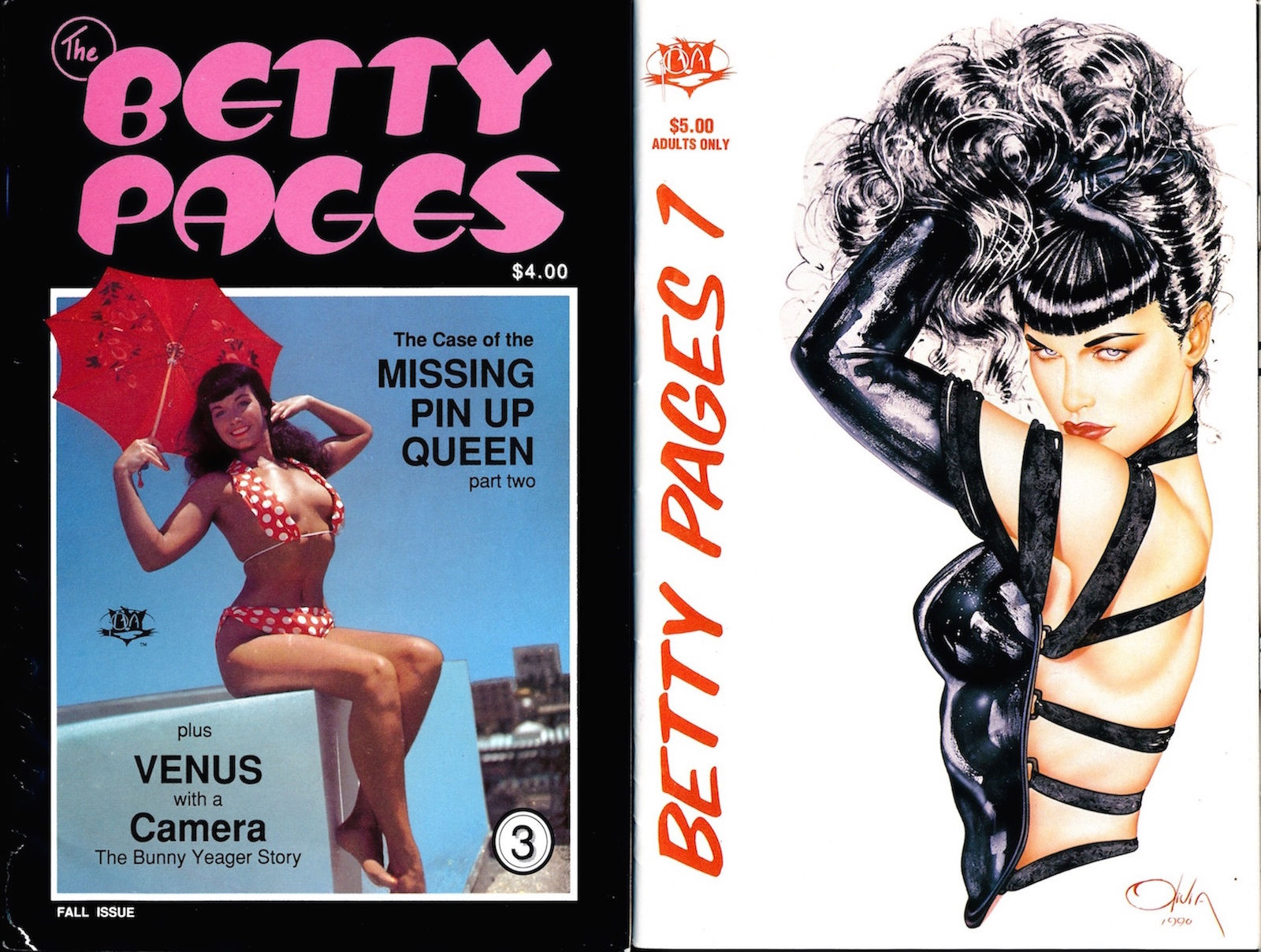The Betty Pages (2 vintage digest adult magazines, N3, N7)