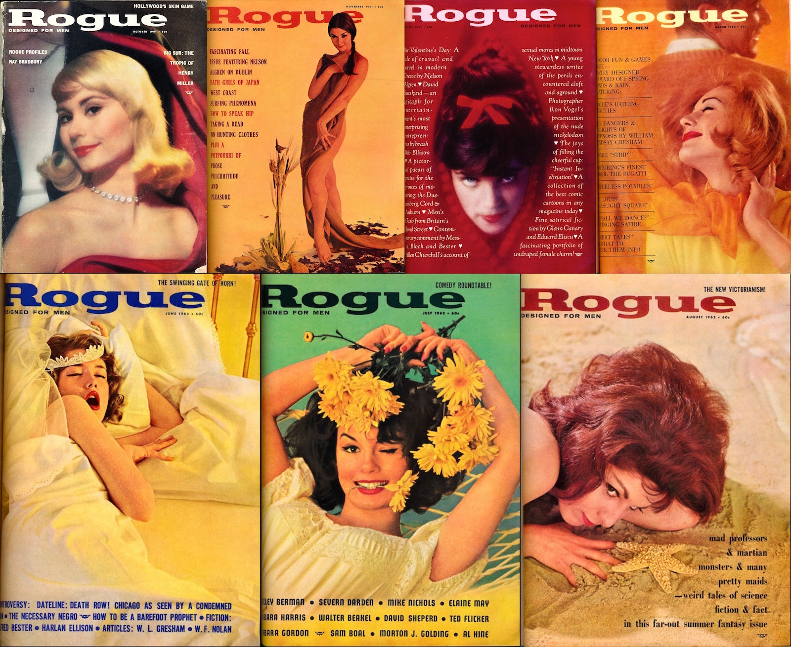 Rogue [Designed for Men] (7 vintage adult magazines bound together, 1961-62)