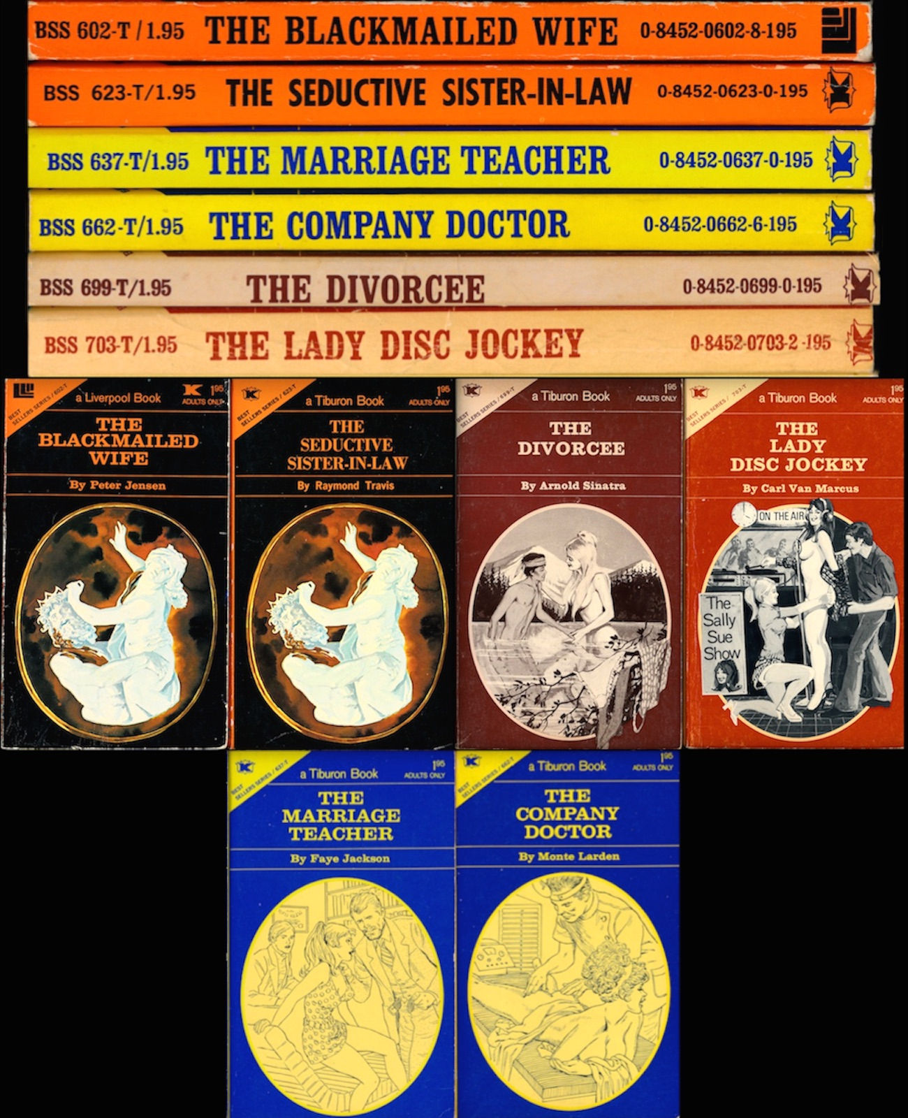 Liverpool Book: Tiburon Book (6 vintage adult paperbacks)