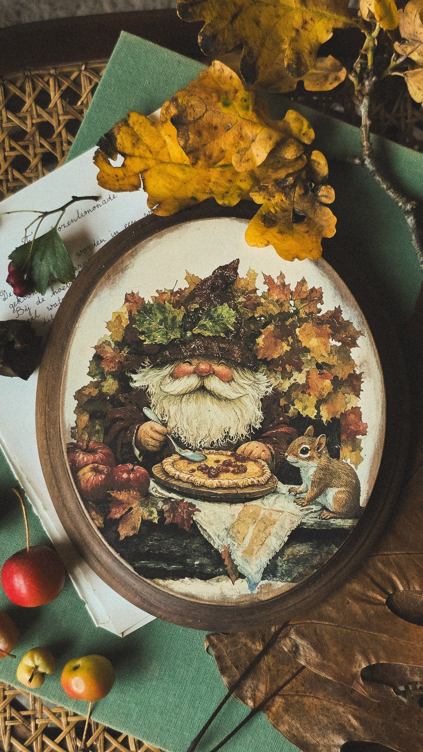 Wall Panel “Autumn Gnome”, Alder Wood