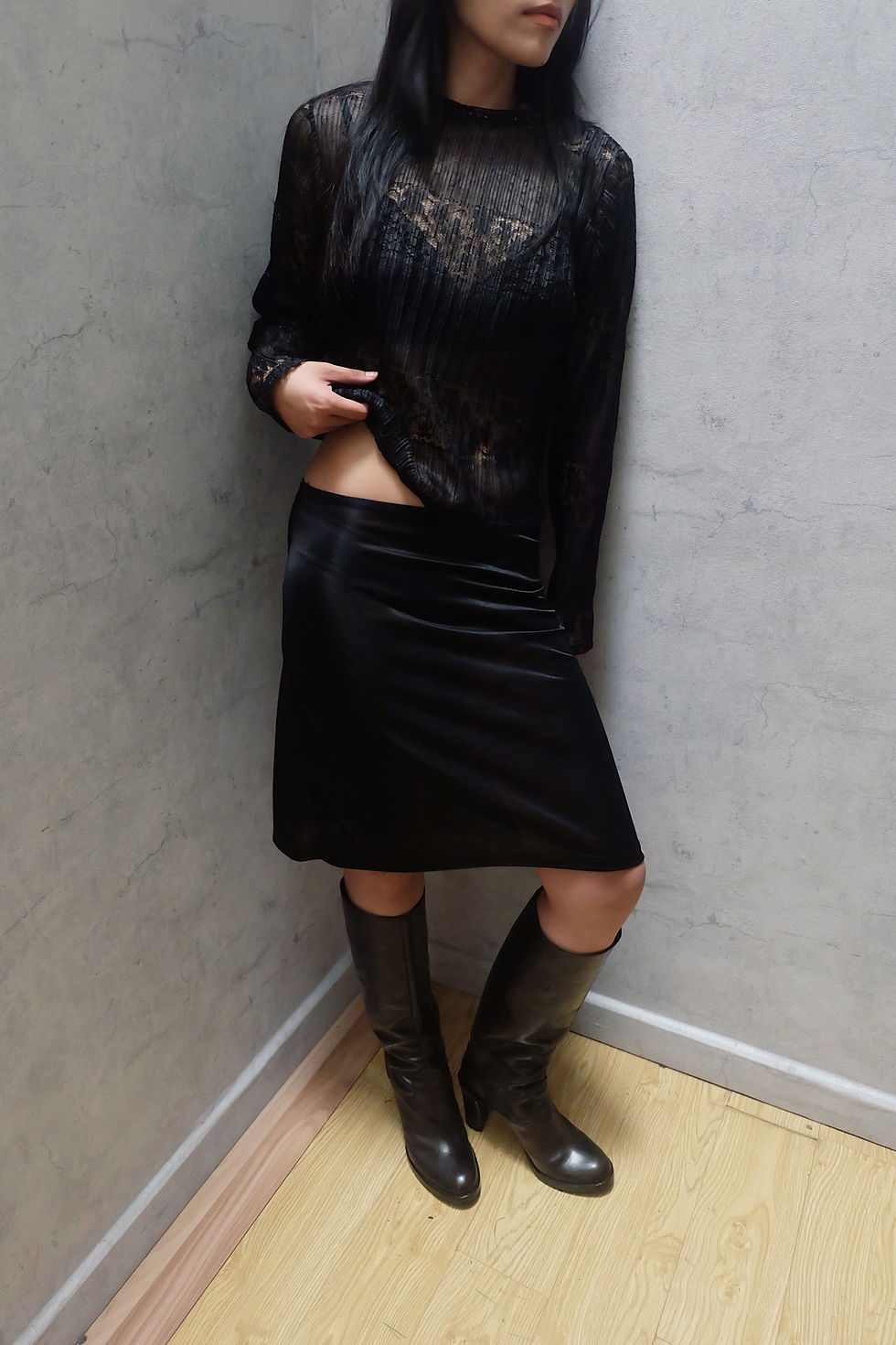 Hình thu nhỏ: LACE LONG SLEEVE TOP