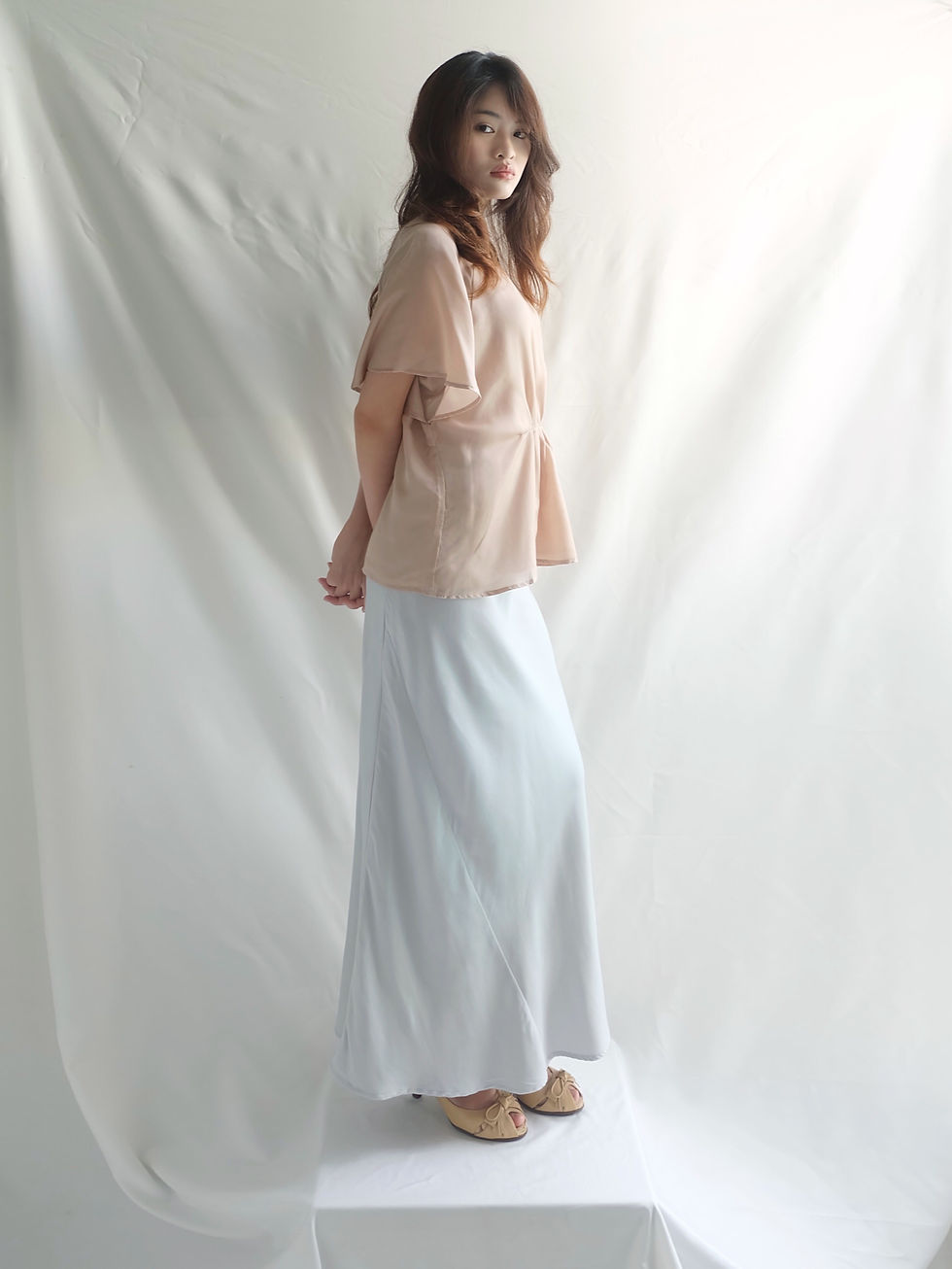 Hình thu nhỏ: (FAUX) SILK SKIRT