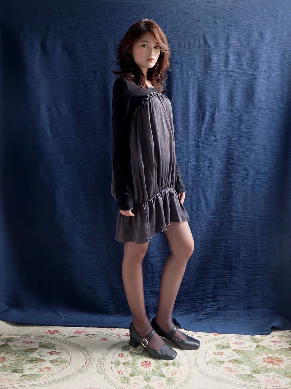 Hình thu nhỏ: DROP WAIST MINI DRESS