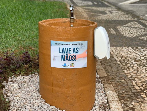 Samae de Treviso instala lavatórios na praça