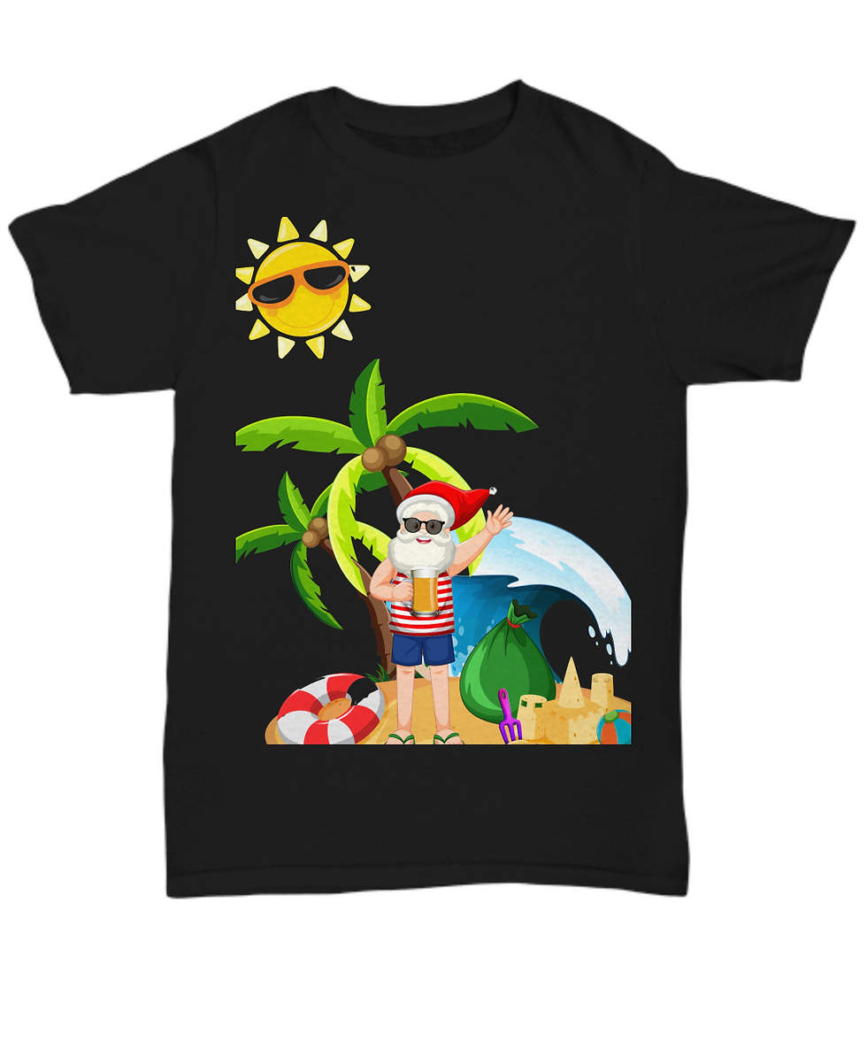 Santa Drinking Beer T-Shirt