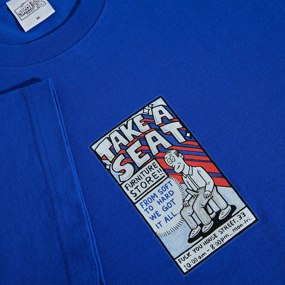 Thumbnail: Polar Skate Co Take A Seat Tee Egyptian Blue