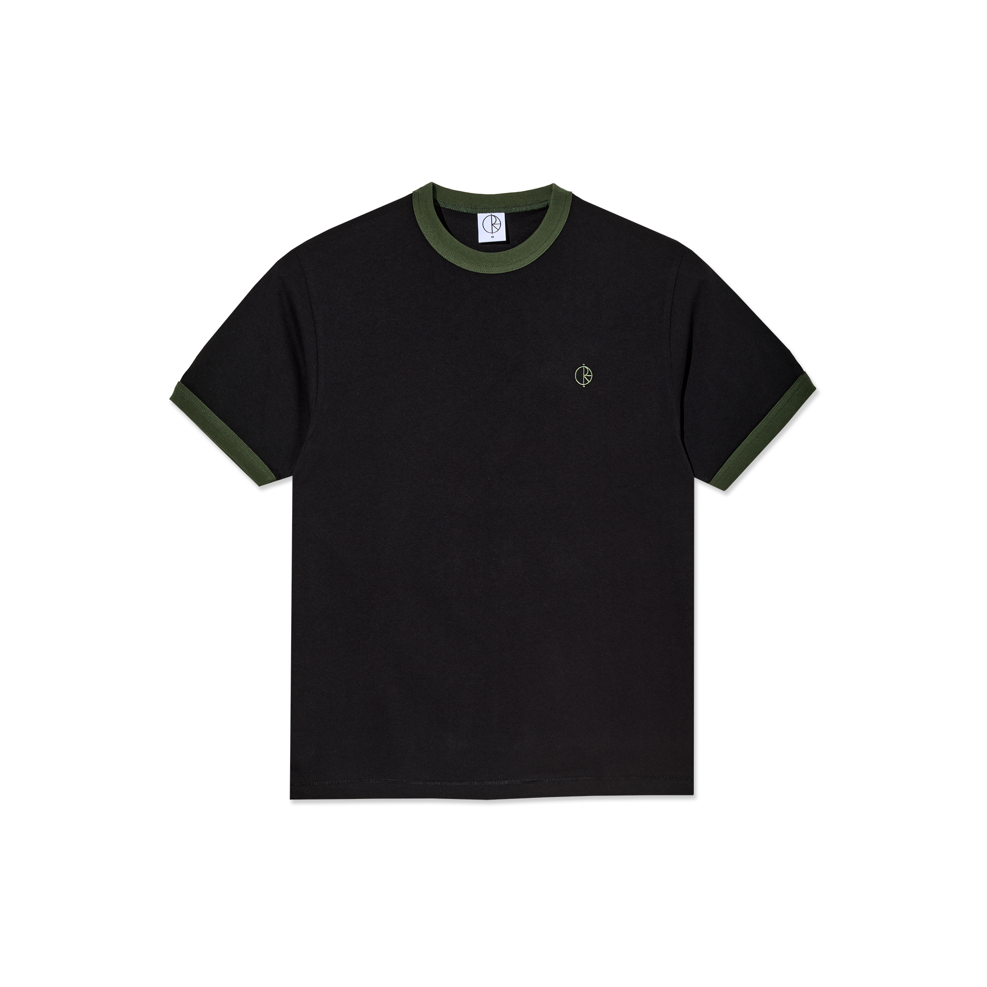 Polar Skate Co Ringer Tee Black / Uniform Green