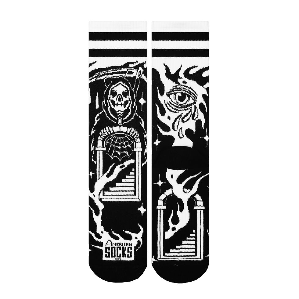 Thumbnail: American Sock Gift Box The Skull Mid High