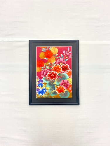 打掛　きものアート8 vintage fabric 高級刺繍　花　日本送料込み 打掛きものアート8 vintage fabric 高級刺繍花日本送料込み