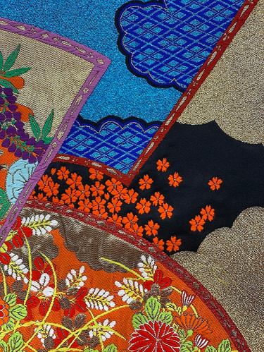 打掛　きものアート41　vintage fabric 縦405×横335mm きものアート41 vintage fabric | 雅-MIYABI-Online