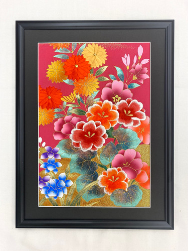 打掛　きものアート8 vintage fabric 高級刺繍　花　日本送料込み 打掛きものアート8 vintage fabric 高級刺繍花日本送料込み