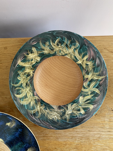 Designer painted bowl