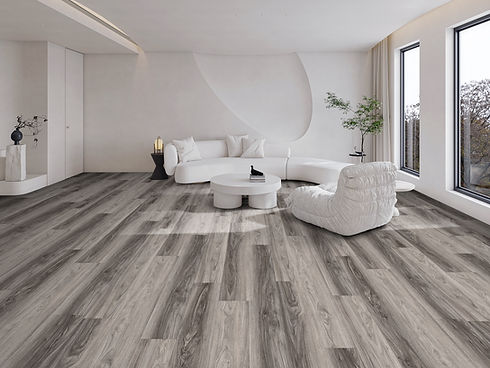 Beautiful room with grey flooring installed by Better Call Paul Flooring, showcasing top-quality installation and modern design
