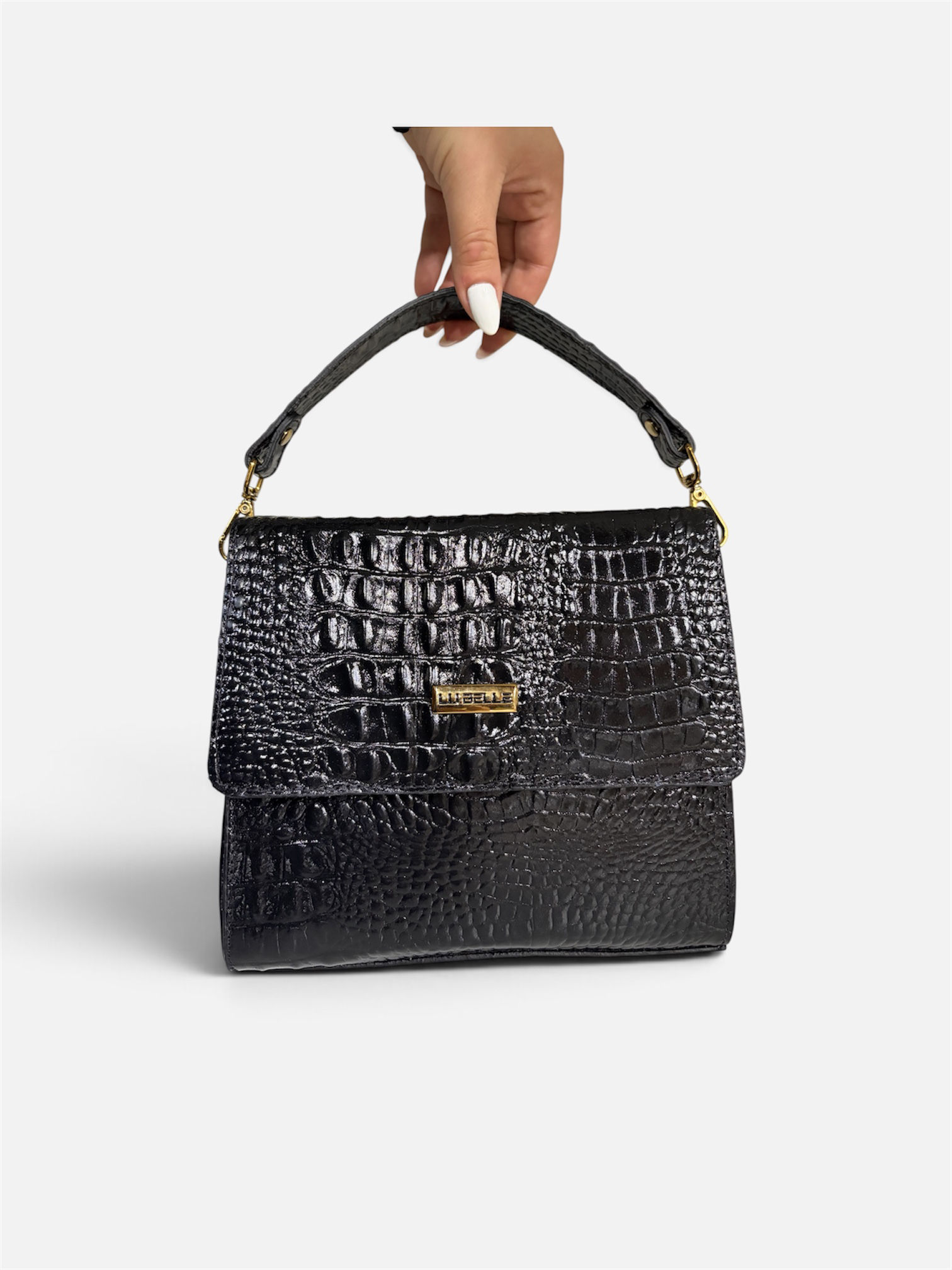 Bolsa Siena Croco em Couro Legítimo