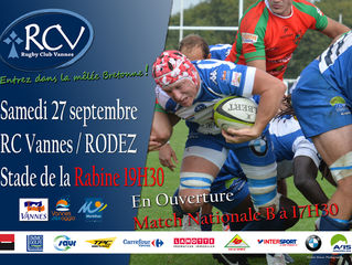 Match Rodez 27 sept à la Rabine 19h30