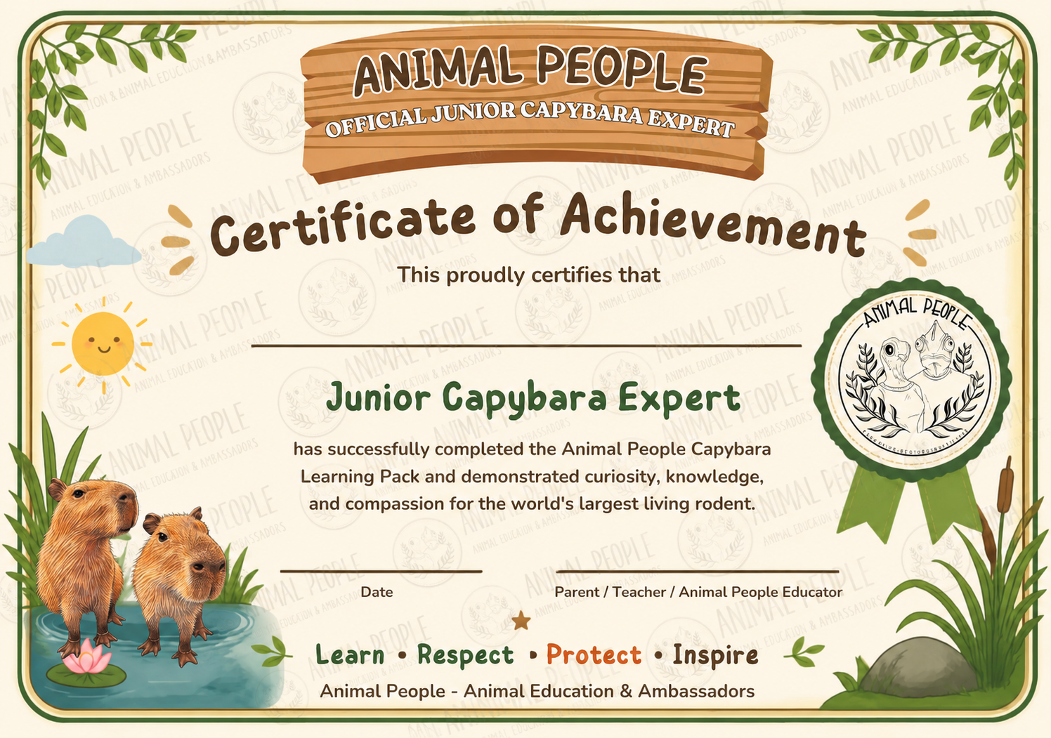 Capybara Activity & Learning Pack – 25 Printable Pages + Certificate — view 2