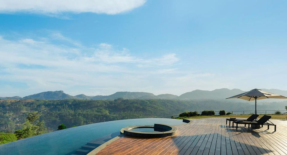 Uga Halloowella luxury boutique bungalow in Sri Lanka, set among tea estates overlooking Castlereagh Reservoir.