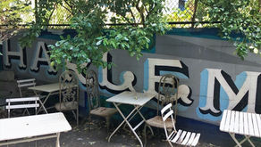 The back garden at The Chipped Cup