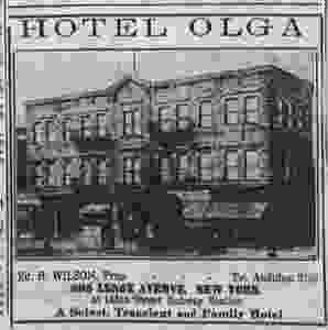 An ad for the Hotel Olga in The New York Age, 1923