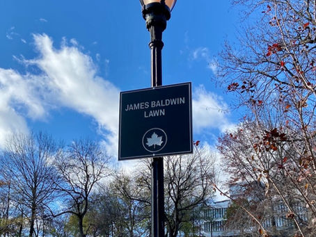 Harlem now has two newly renamed public places: James Baldwin Lawn and Langston Hughes Playground
